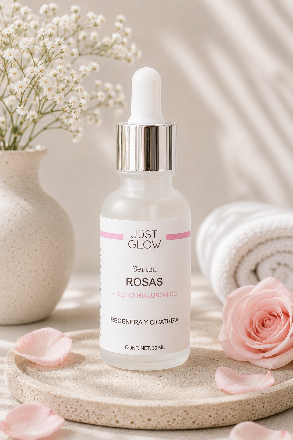 SERUM ROSAS + ÁCIDO HIALURÓNICO